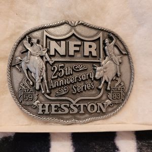Vintage Limited Edition Collectors 1983 Hesston 25th anniversary NFR belt buckle